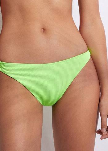 Dół Bikini Damskie Calzedonia Bikini New York Zielone | PL1296NB