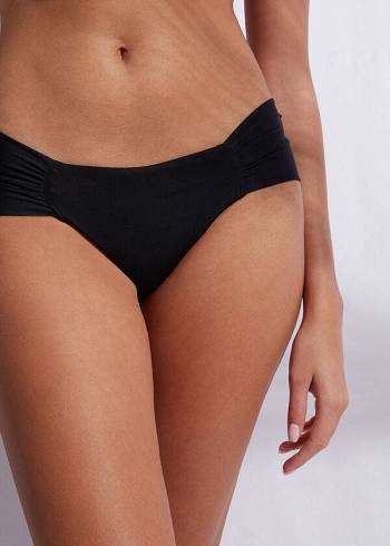 Dół Bikini Damskie Calzedonia Brazilian Indonesia Eco Czarne | PL1311FM