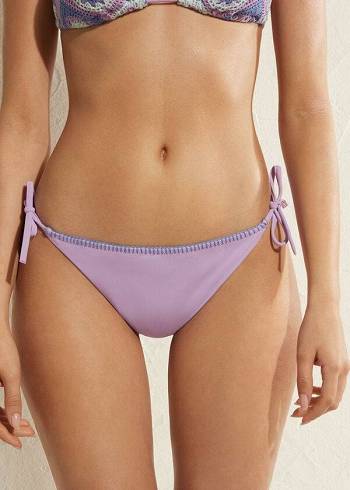 Dół Bikini Damskie Calzedonia Brazilian String Tel Aviv Fioletowe | PL1341KI