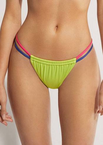 Dół Bikini Damskie Calzedonia Brazilian String Tokyo Eco Zielone | PL1346VD