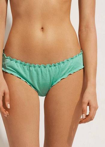 Dół Bikini Damskie Calzedonia Formentera Zielone | PL1381YU