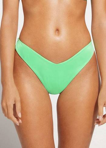 Dół Bikini Damskie Calzedonia High Cut Brazilian Indonesia Eco Mięta | PL1387SO