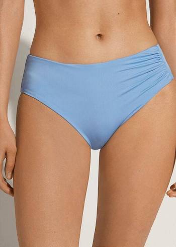 Dół Bikini Damskie Calzedonia High Stanem Indonesia Eco Niebieskie | PL1424VD