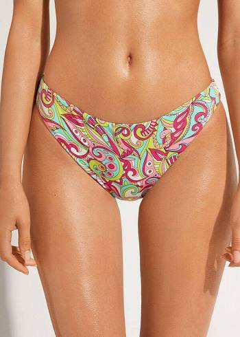 Dół Bikini Damskie Calzedonia Londra Kolorowe | PL1497KI