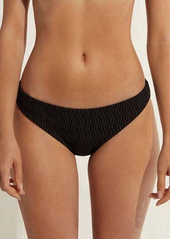 Dół Bikini Damskie Calzedonia Mykonos Czarne | PL1506QZ