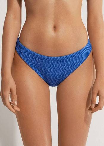 Dół Bikini Damskie Calzedonia Mykonos Niebieskie | PL1508EX