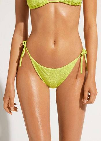 Dół Bikini Damskie Calzedonia String Bangkok Zielone | PL1579CE