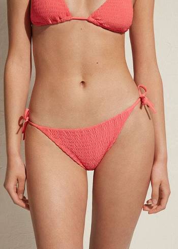 Dół Bikini Damskie Calzedonia String Lanzarote Różowe | PL1599HK