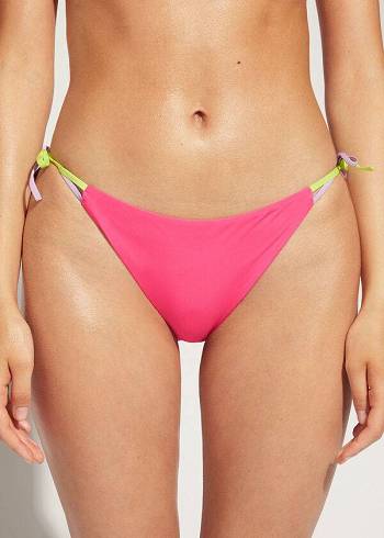 Dół Bikini Damskie Calzedonia String Tokyo Różowe | PL1622DN