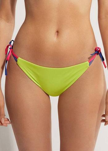 Dół Bikini Damskie Calzedonia String Tokyo Zielone | PL1623FM