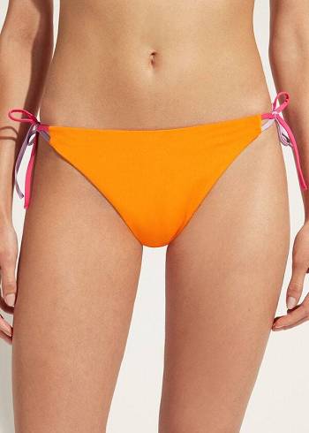 Dół Bikini Damskie Calzedonia String Tokyo Pomarańczowe | PL1624GL