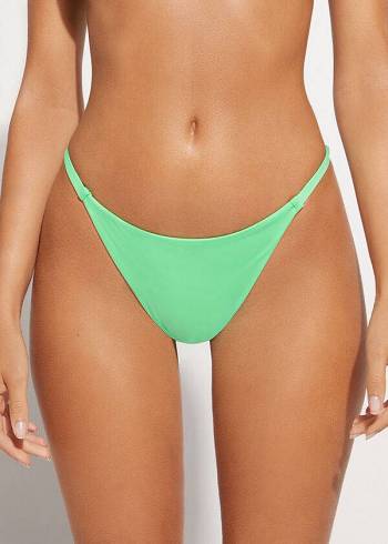 Dół Bikini Damskie Calzedonia Stringi Indonesia Eco G-string Mięta | PL1638EX