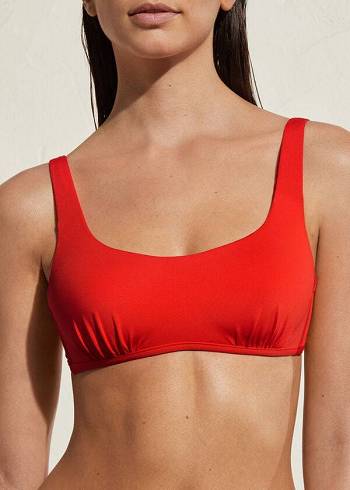 Góra Bikini Damskie Calzedonia Tank Styl Indonesia Eco Czerwone | PL1988GL