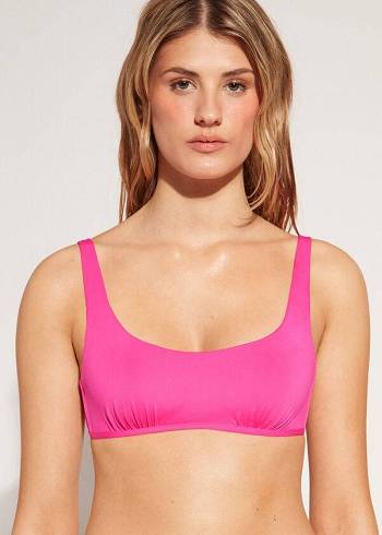 Góra Bikini Damskie Calzedonia Tank Styl Indonesia Eco rosa Różowe | PL1996VD