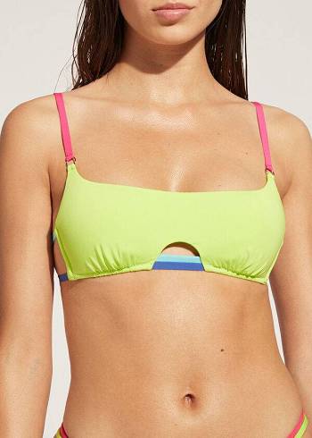 Góra Bikini Damskie Calzedonia Tank Tokyo Eco Zielone | PL2001WY