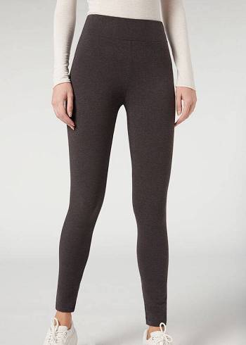 Legginsy Damskie Calzedonia Thermal Szare | PL2696FM