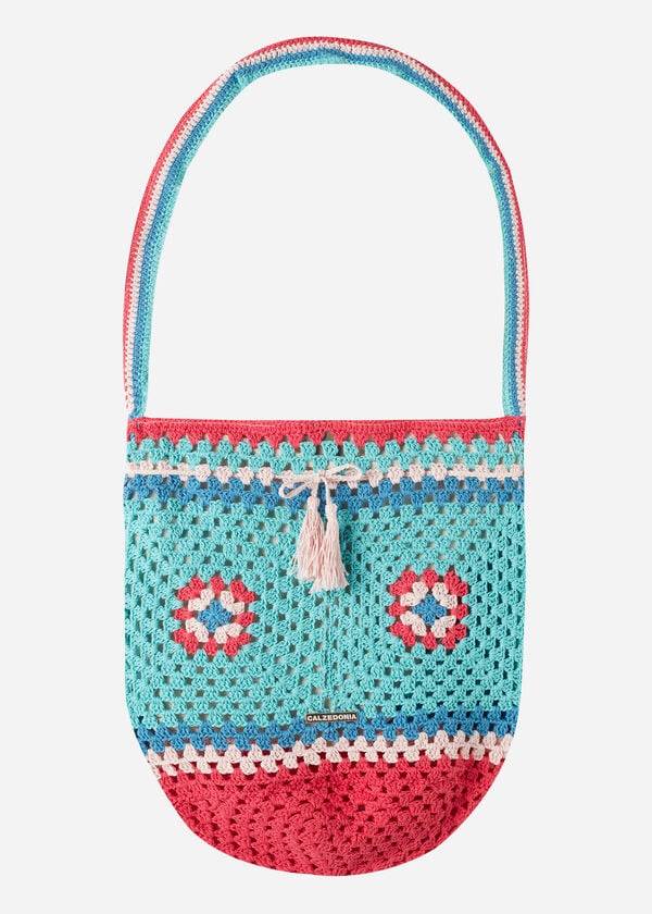 Akcesoria Damskie Calzedonia Crochet Beach Bag Turkusowe Niebieskie | PL1274EX