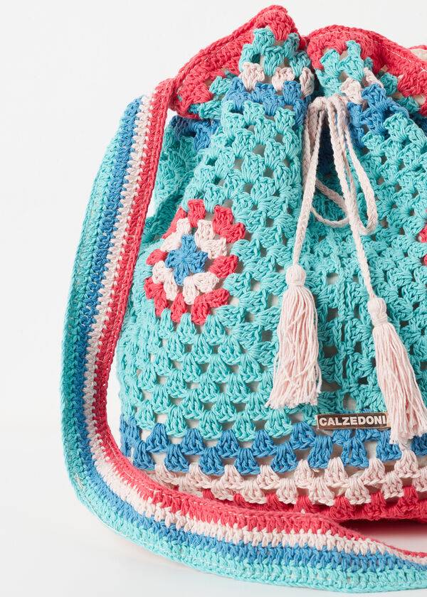 Akcesoria Damskie Calzedonia Crochet Beach Bag Turkusowe Niebieskie | PL1274EX