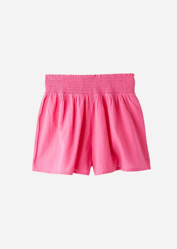 Cover Ups Damskie Calzedonia Bawełniane Shorts Różowe | PL2123ZG