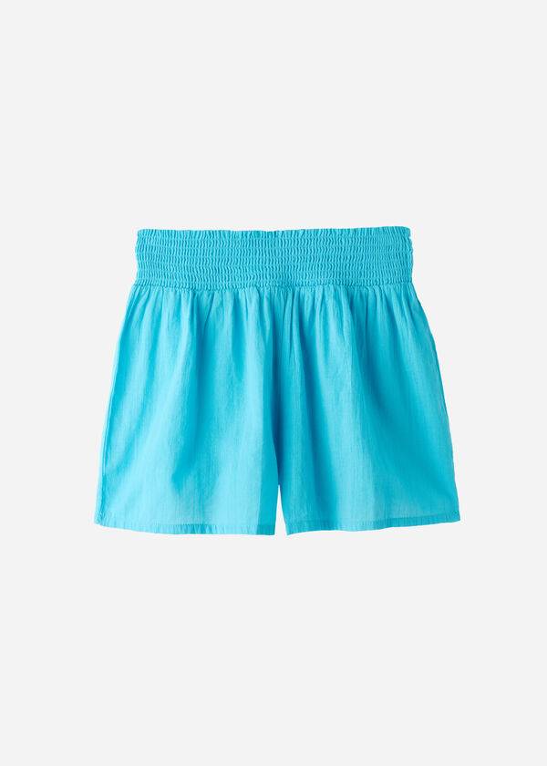 Cover Ups Damskie Calzedonia Bawełniane Shorts Turkusowe Zielone | PL2127BC