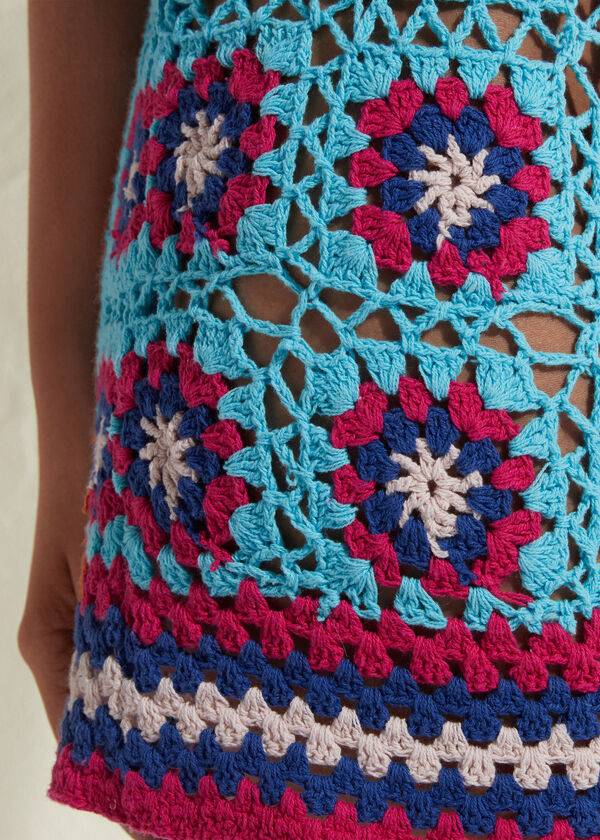 Cover Ups Damskie Calzedonia Crochet Skirt Turkusowe Niebieskie | PL2129MA