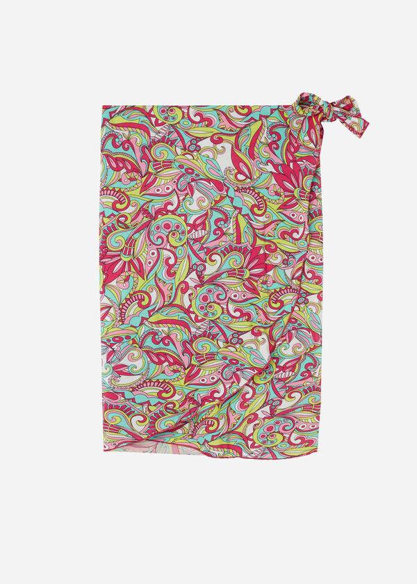 Cover Ups Damskie Calzedonia Krótkie Wraparound Sarong Czerwone | PL2146JJ