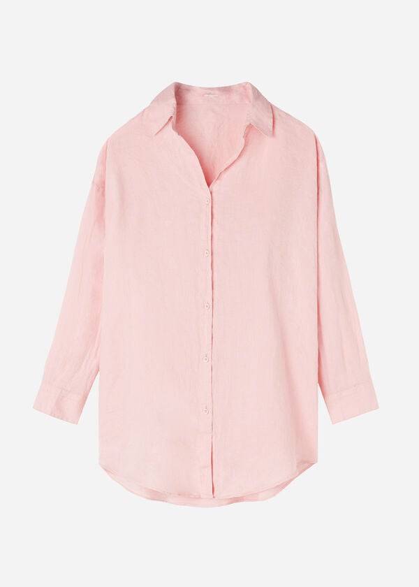 Cover Ups Damskie Calzedonia Linen Shirt Złote | PL2098XF