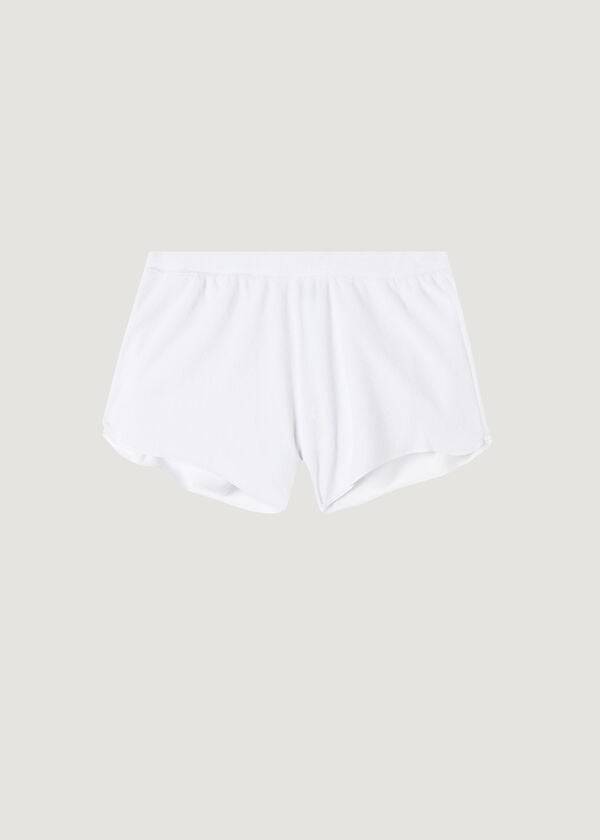 Cover Ups Damskie Calzedonia Terrycloth Shorts Białe | PL2150XF