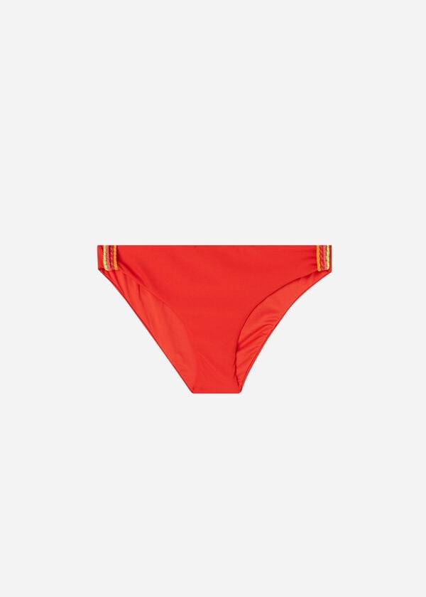 Dół Bikini Damskie Calzedonia Berlino Czerwone | PL1294VD