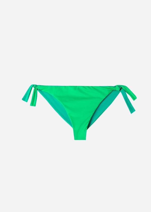 Dół Bikini Damskie Calzedonia Bow Brazilian Indonesia Eco Zielone | PL1300EX