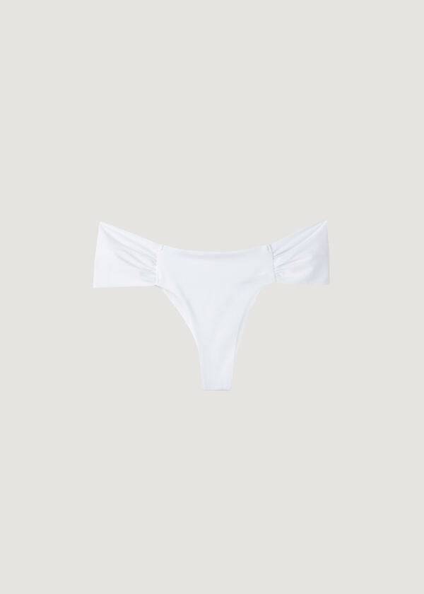 Dół Bikini Damskie Calzedonia Brazilian Indonesia Eco Białe | PL1310DN