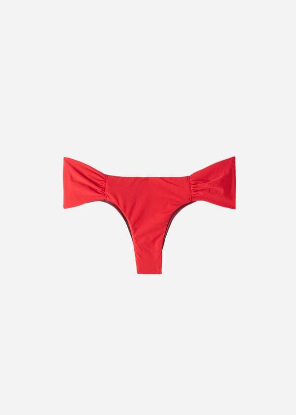 Dół Bikini Damskie Calzedonia Brazilian Indonesia Eco Czerwone | PL1315KI