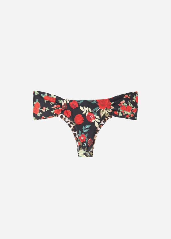 Dół Bikini Damskie Calzedonia Brazilian Reversible Ruched Nizza Różowe Czerwone | PL1319CE