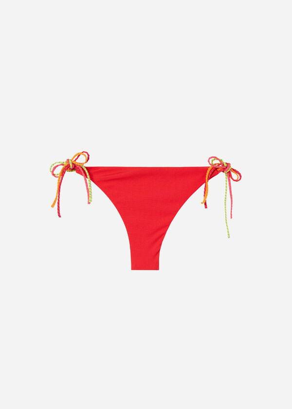 Dół Bikini Damskie Calzedonia Brazilian String Berlino Czerwone | PL1327RW