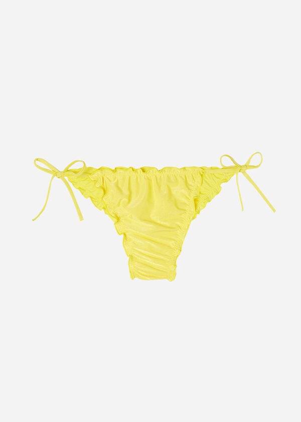 Dół Bikini Damskie Calzedonia Brazilian String Formentera Żółte | PL1334AP