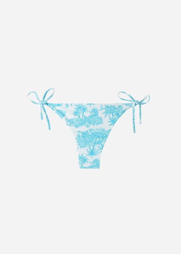 Dół Bikini Damskie Calzedonia Brazilian String Sorrento Niebieskie | PL1339HK