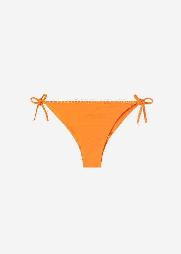 Dół Bikini Damskie Calzedonia Brazilian String Tel Aviv Pomarańczowe | PL1340JJ