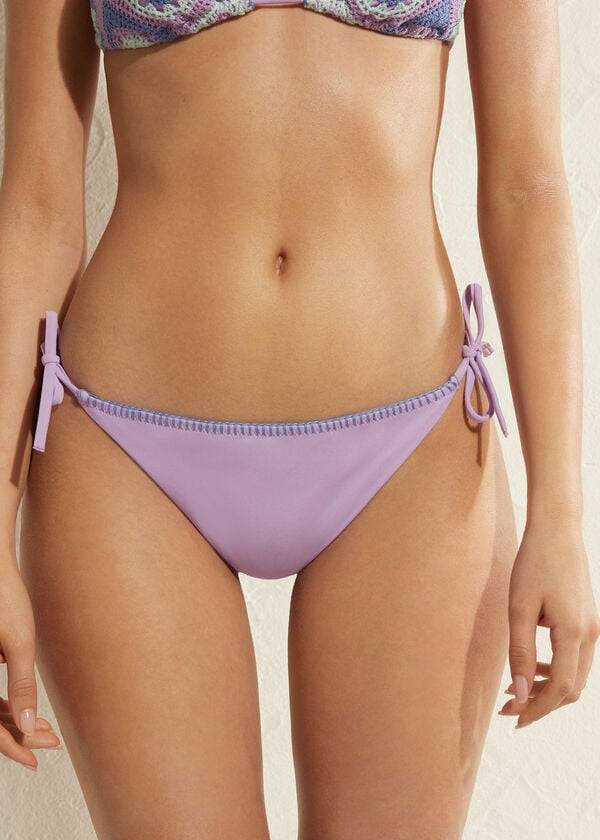 Dół Bikini Damskie Calzedonia Brazilian String Tel Aviv Fioletowe | PL1341KI