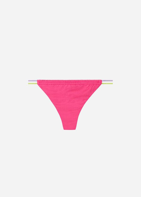 Dół Bikini Damskie Calzedonia Brazilian String Tokyo Eco Różowe | PL1344XF