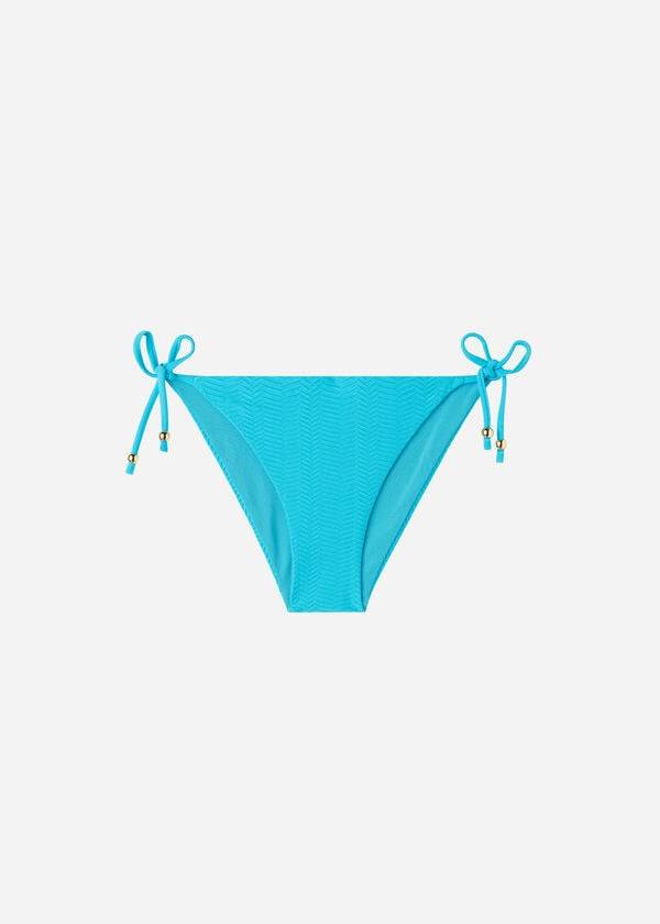 Dół Bikini Damskie Calzedonia Chevron String Casablanca Turkusowe Zielone | PL1358OR