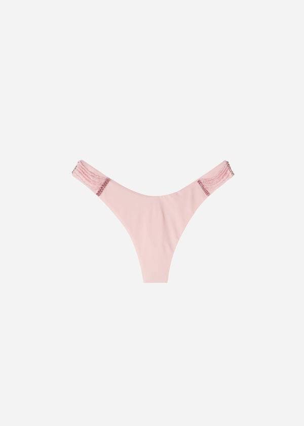 Dół Bikini Damskie Calzedonia High-Cut Brazilian Manila Różowe | PL1443HK