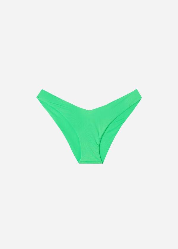 Dół Bikini Damskie Calzedonia High Cut Indonesia Eco Mięta | PL1396XF