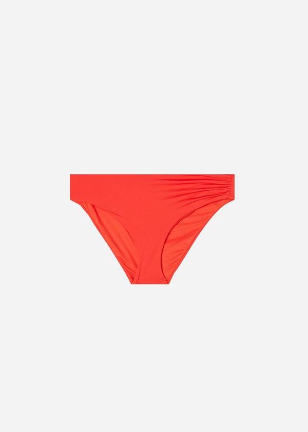 Dół Bikini Damskie Calzedonia High Stanem Indonesia Eco Czerwone | PL1425BC