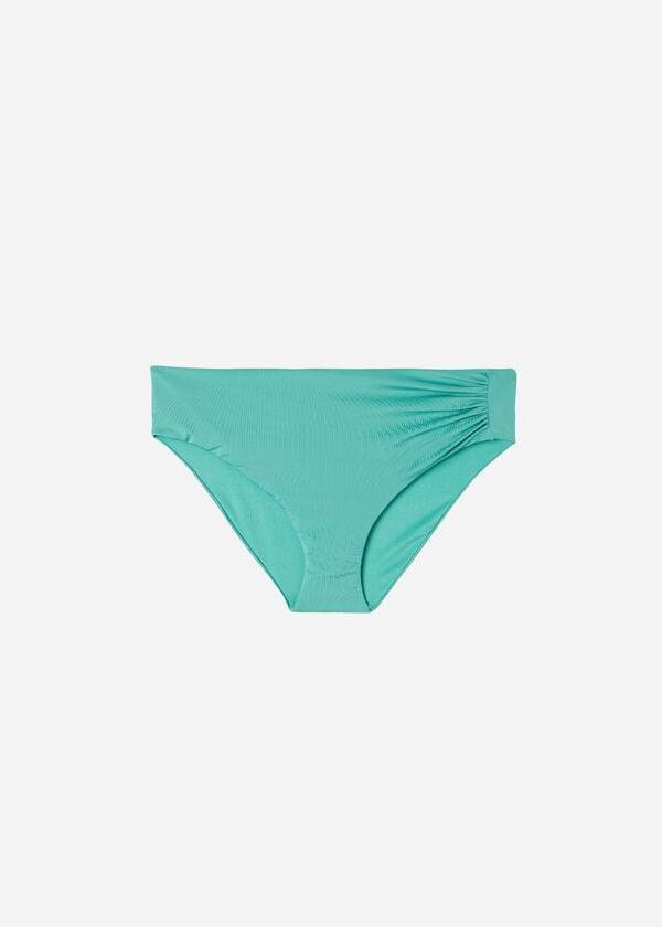 Dół Bikini Damskie Calzedonia High Stanem Indonesia Eco Turkusowe | PL1426NB