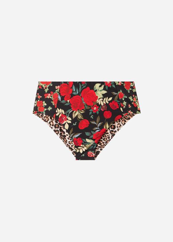 Dół Bikini Damskie Calzedonia High Stanem Reversible Nizza Różowe | PL1437PQ