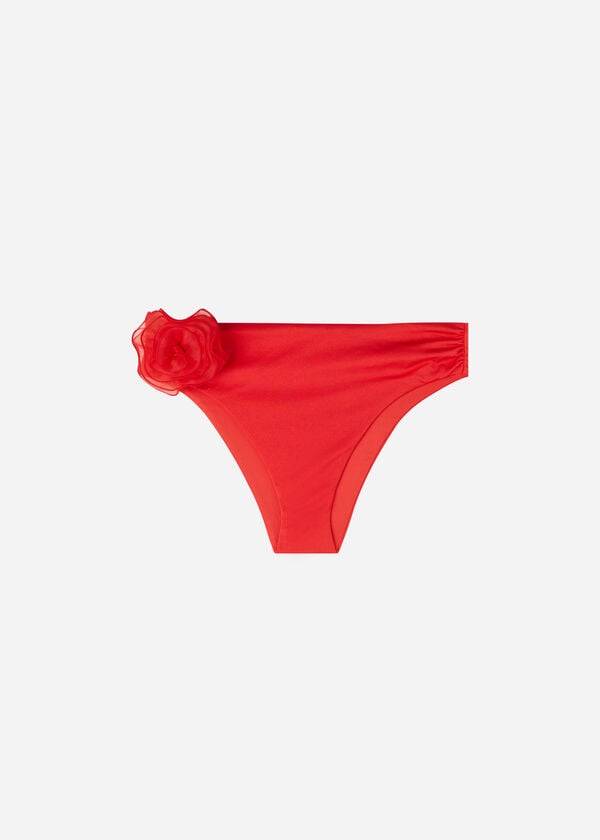 Dół Bikini Damskie Calzedonia High-Stanem Bora Bora Czerwone | PL1453MA