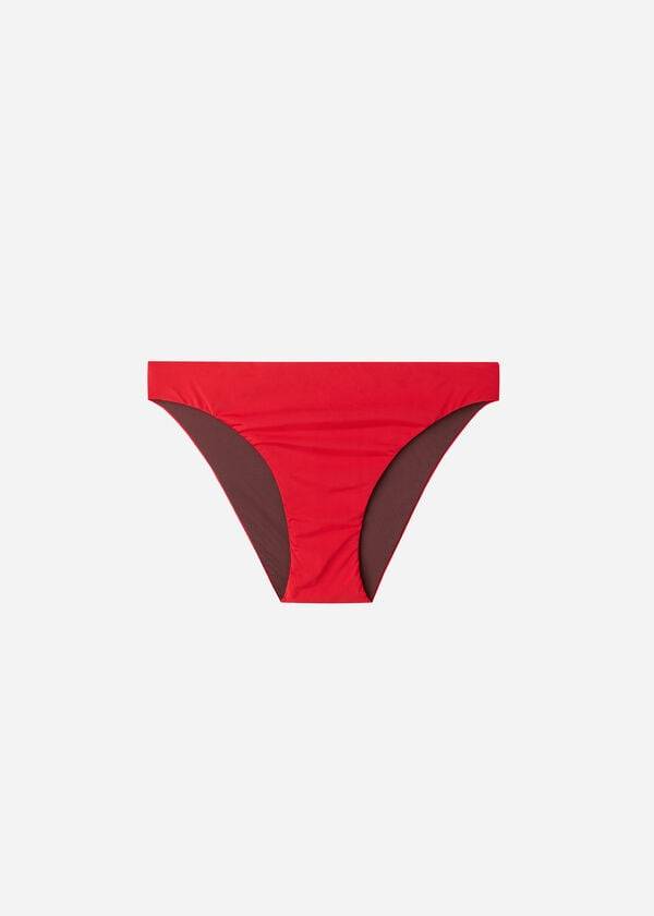 Dół Bikini Damskie Calzedonia Indonesia Eco Low rise Czerwone | PL1477BC