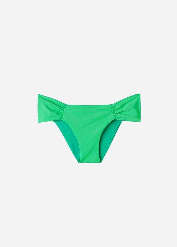 Dół Bikini Damskie Calzedonia Indonesia Eco rosa Zielone | PL1481WY