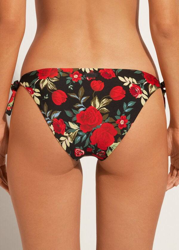 Dół Bikini Damskie Calzedonia Reversible String Nizza Różowe | PL1514OR