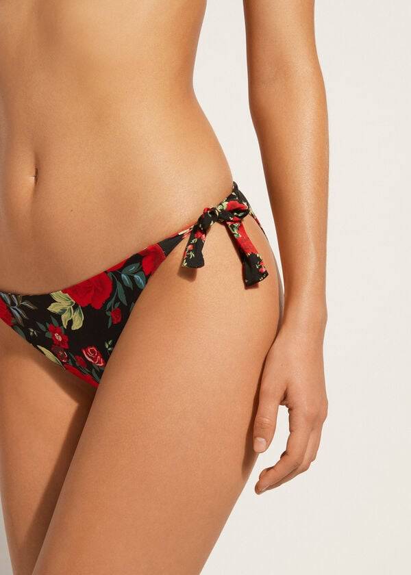 Dół Bikini Damskie Calzedonia Reversible String Nizza Różowe | PL1514OR